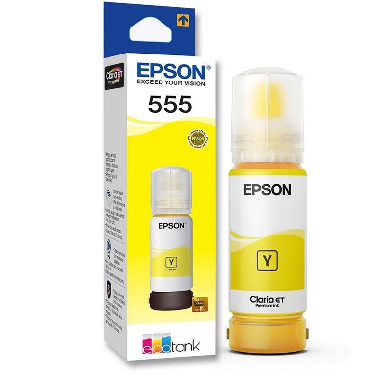 Tinta Botella Epson T555 Color Amarillo de 70ml EPSON