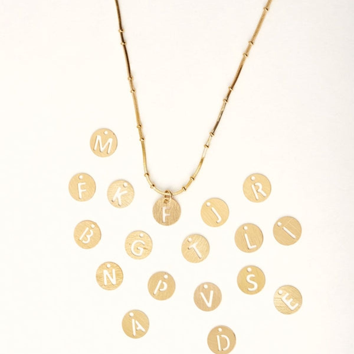 GENERICO - Collar Oro Inicial 1cm  Letra A Para Mujer - Cantarina Joyas