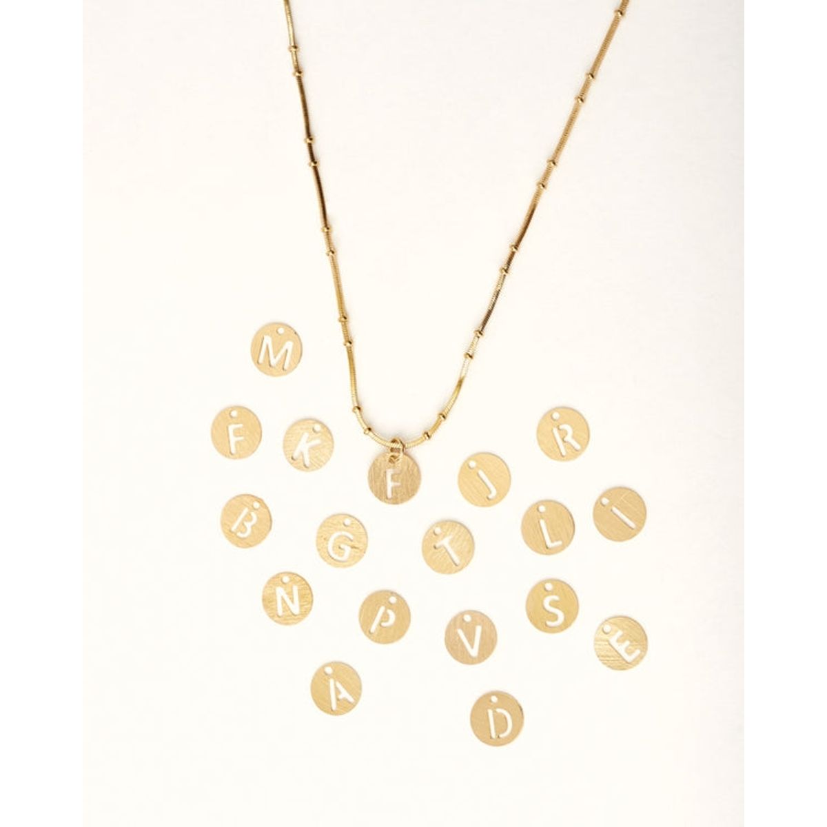 GENERICO - Collar Oro Inicial 1cm  Letra A Para Mujer - Cantarina Joyas