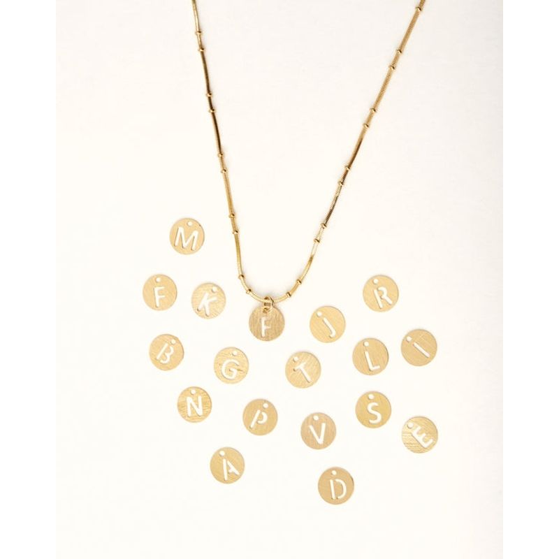 GENERICO - Collar Oro Inicial 1cm  Letra N Para Mujer - Cantarina Joyas
