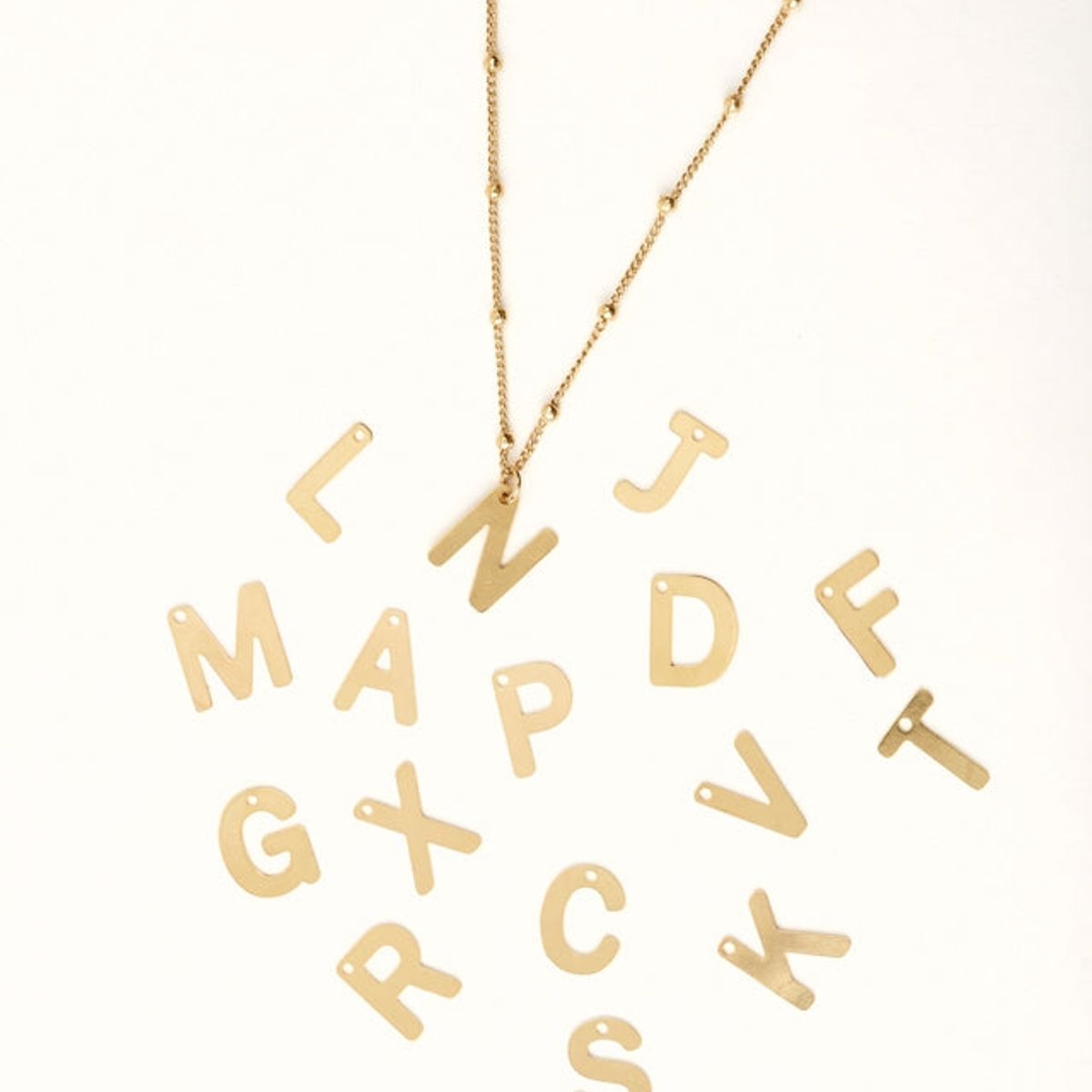 GENERICO - Collar Oro Inicial 45cm Letra T Para Mujer - Cantarina Joyas