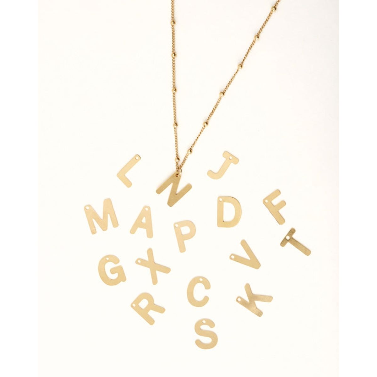 GENERICO - Collar Oro Inicial 45cm Letra T Para Mujer - Cantarina Joyas