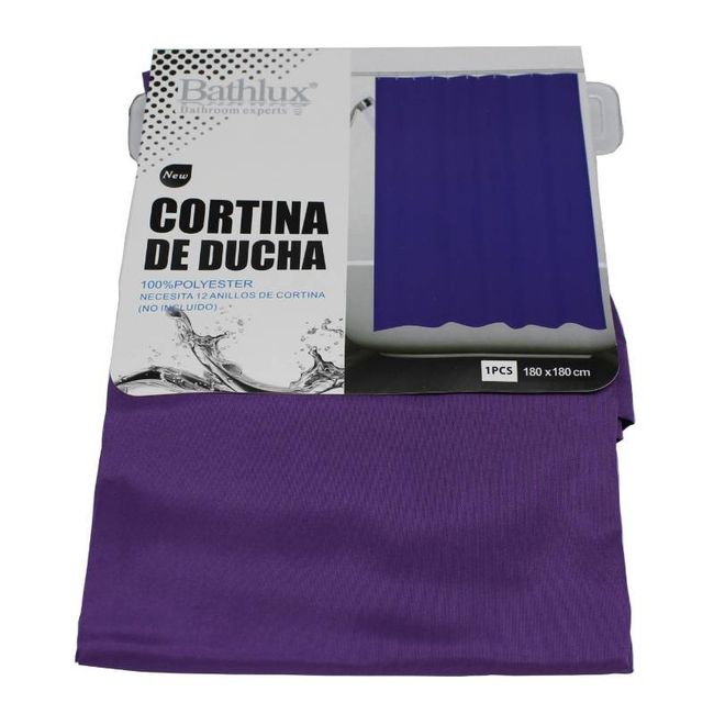GENERICO - Cortina de baño color liso 180x180