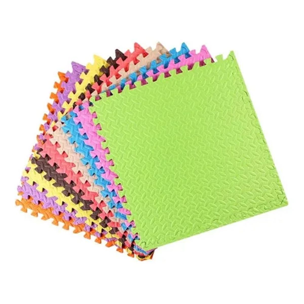 SDFIT - Set De Piso verde En Goma Eva 8 Piezas Tatami 60 X 60 Cm X 2 Cm