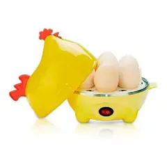 GENERICO - Vaporera Hervidor Cocedor Huevos Al Vapor 7 Huevos forma Gallina
