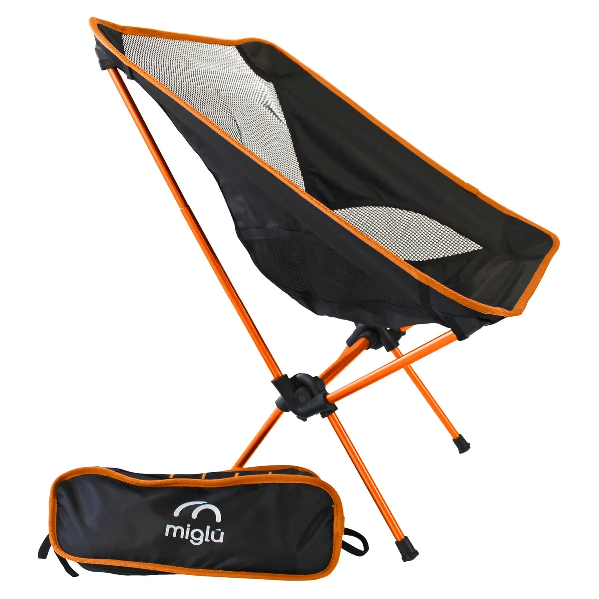 MIGLU - Silla Plegable de Camping Naranja