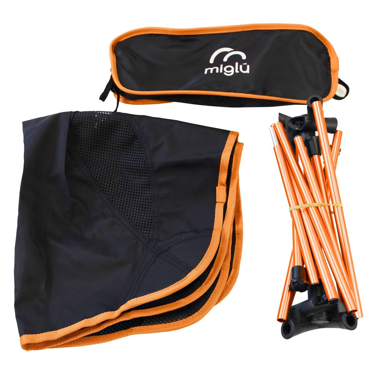 MIGLU - Silla Plegable de Camping Naranja