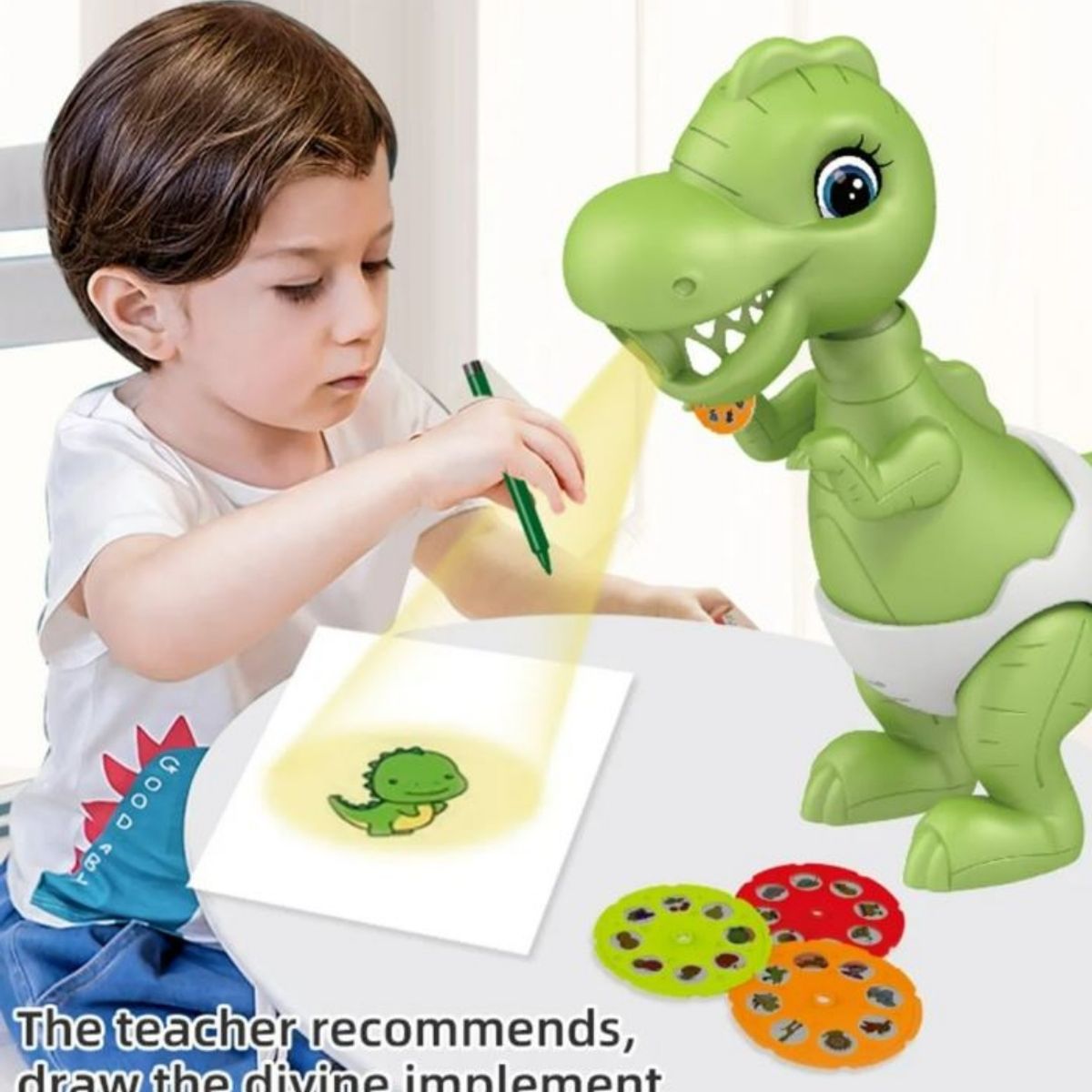 GENERICO - Juguete De Pintura De Proyección Dinosaurio - Verde