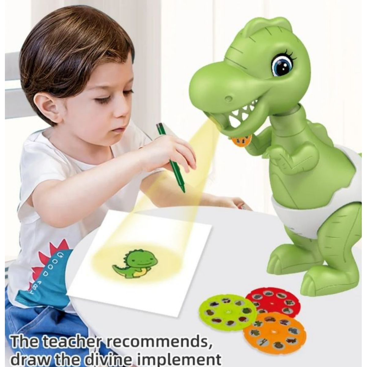 GENERICO - Juguete De Pintura De Proyección Dinosaurio - Verde