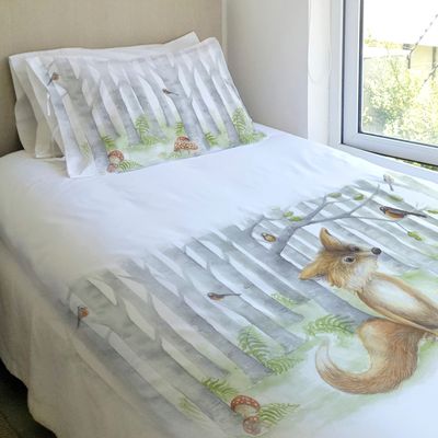 Imagen 2 del producto JUEGO DE CAMA FUNDA DE PLUMÓN + SABANA BAJERA +2 FUNDAS ALMOHADA ZORRITO 1 PLAZA