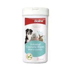 BIOLINE - Toallitas Humedas Limpieza Mascotas Perros Gatos 30U
