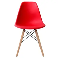 SM - Silla de comedor Estilo Eames DSW Roja