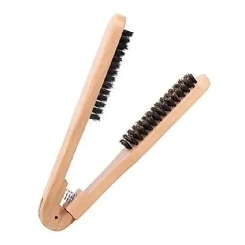 GENERICO - Cepillo Para Planchar Pelo Madera