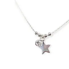 ANDREA COGGIOLA JOYAS - Collar Choker Estrella Bolas Circón Plata Fina 925