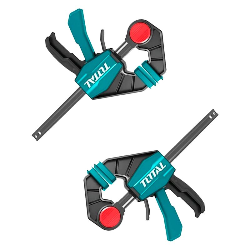 TOTAL TOOLS - Pack 2 Prensa Rapida Madera Carpintero 12 Pulgadas