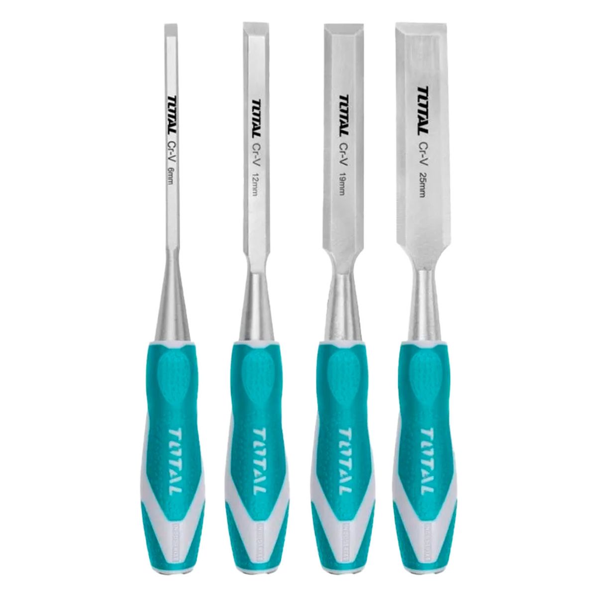 TOTAL TOOLS - Kit Set Juego De Cinceles Para Madera 4 Pcs