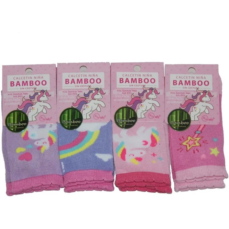 GARSIL - 6 Pares de Calcetines Con Bambú De Niñas - Sin Costuras