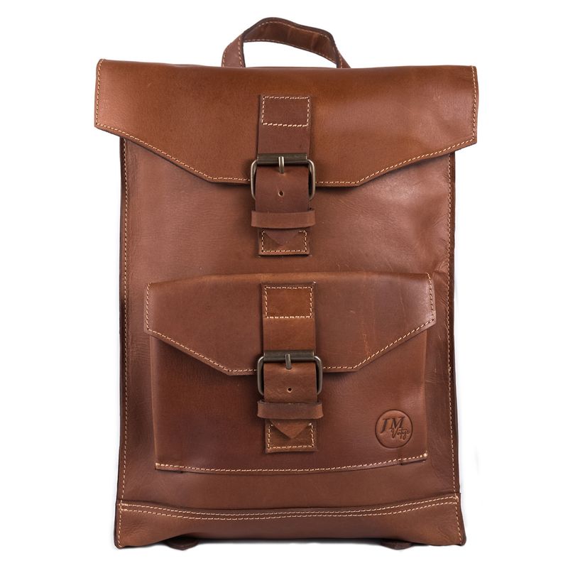 JM VINTAGE - Mochila unisex de cuero Franco