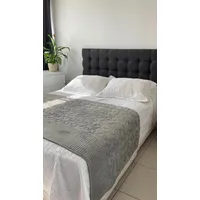 Piecera de Cama Polar con Tela Reversible - Gris