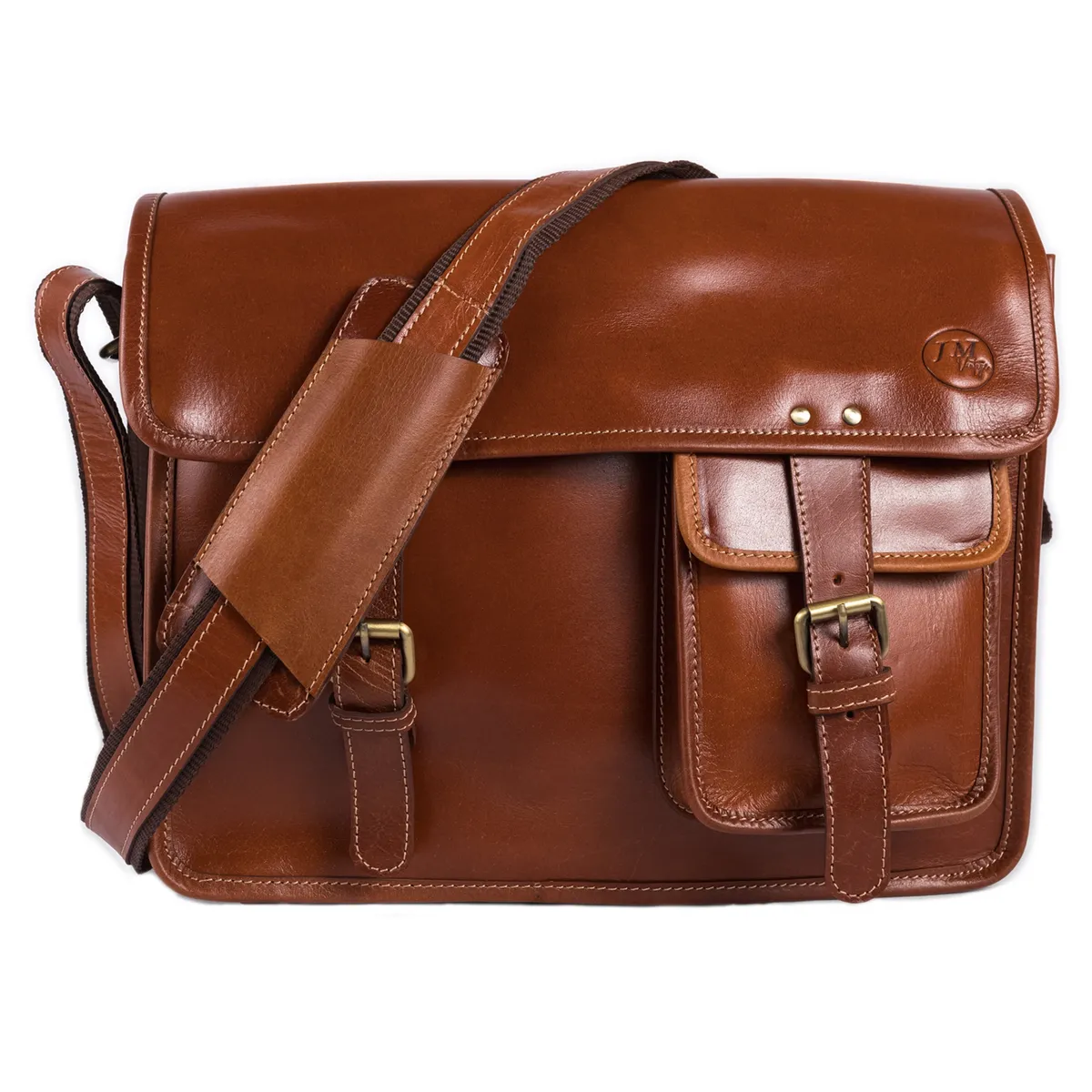 JM VINTAGE - Maletín unisex de cuero Renato