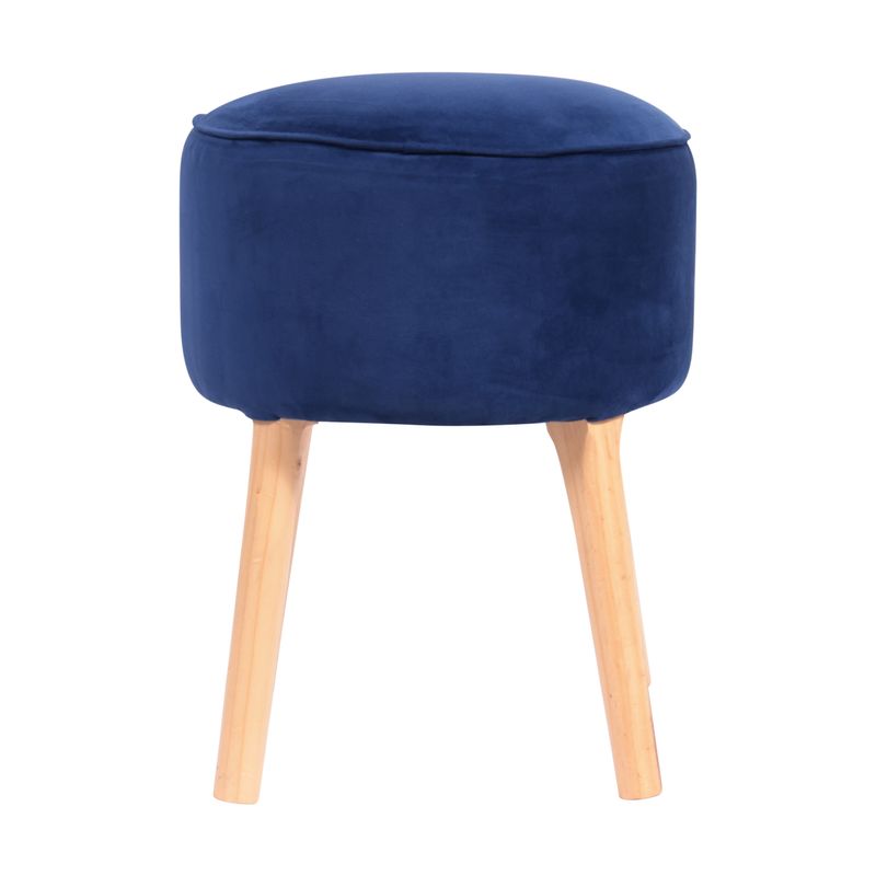 GENERICO - Pouf Francisca Azul Felpa 50x40x40 cm Màxima Design