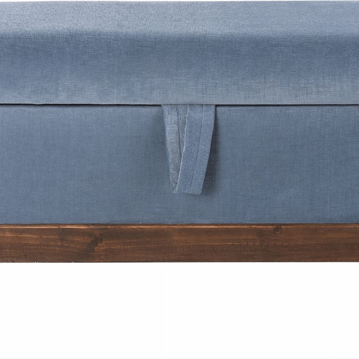 GENERICO - Banqueta con Baúl Incy Azul Petróleo 120x50x40 cm Máxima Design