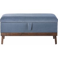 Banqueta con Baúl Incy Azul Petróleo 120x50x40 cm Máxima Design