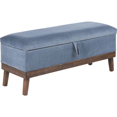 Imagen 2 del producto Banqueta con Baúl Incy Azul Petróleo 120x50x40 cm Máxima Design