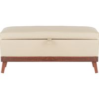 Banqueta con Baúl Incy Creams Eco Cuero 120x50x40 cm Máxima Design