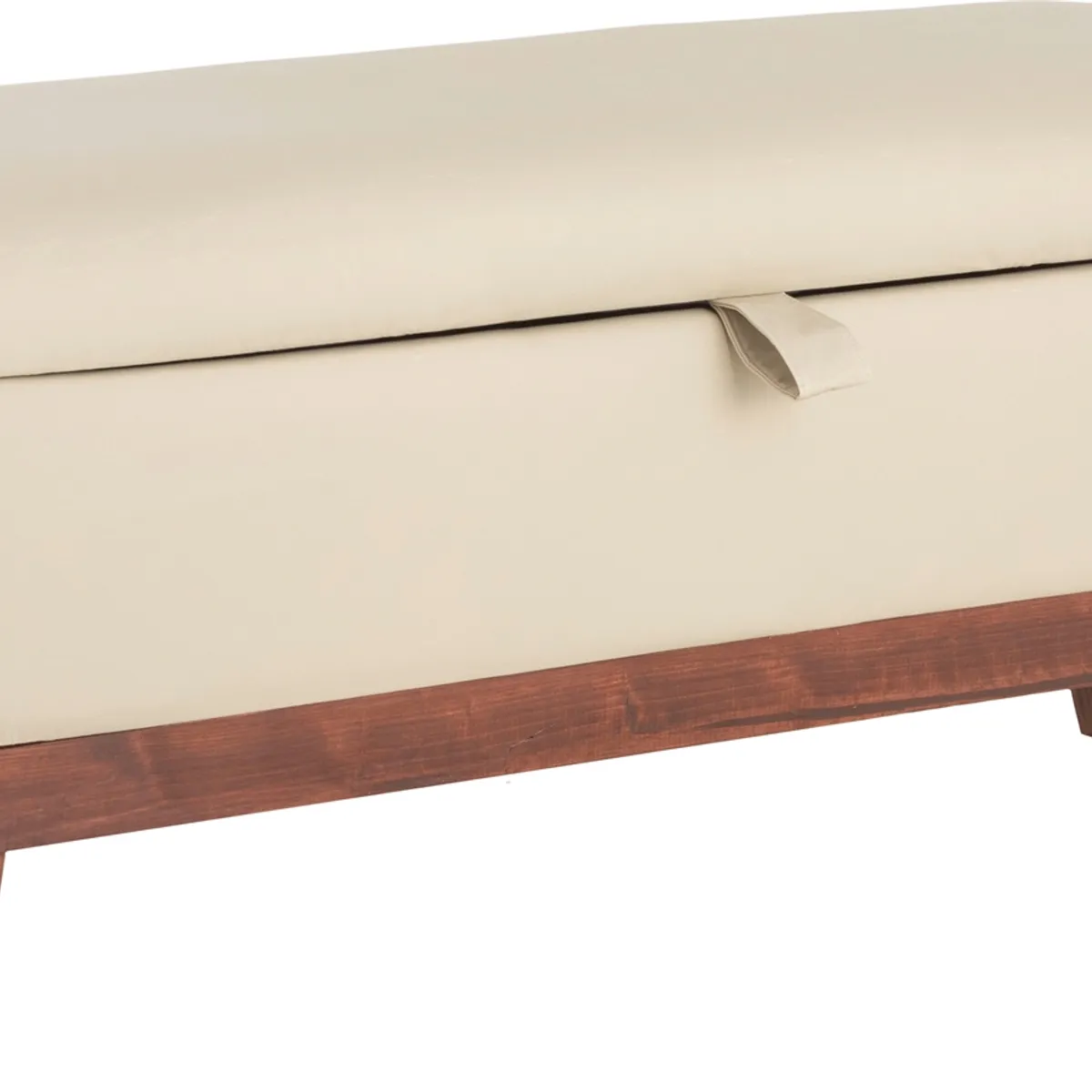 GENERICO - Banqueta con Baúl Incy Creams Eco Cuero 120x50x40 cm Máxima Design