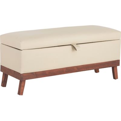 Imagen 2 del producto Banqueta con Baúl Incy Creams Eco Cuero 120x50x40 cm Máxima Design