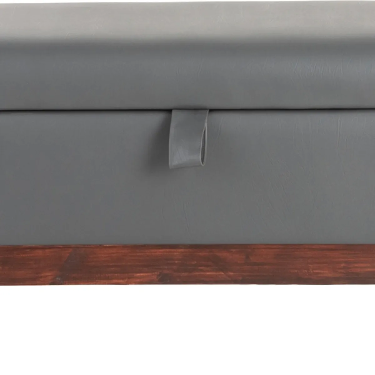 GENERICO - Banqueta con Baúl Incy Gris Eco Cuero 120x50x40 cm Máxima Design
