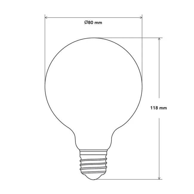 HB LEDS - Guirnalda 10 Metros Con Ampolletas Globo Filamento 6w E27