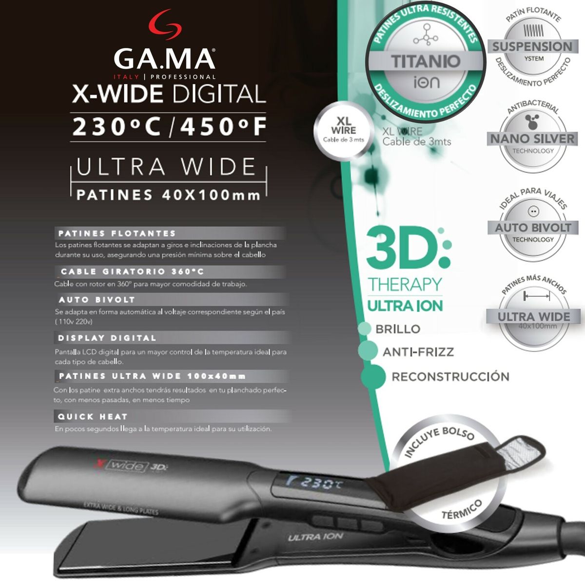 GAMA - GAMA ALISADORA XWIDE 3D TITANIO