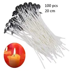 GENERICO - Mecha De Vela Con 100 Uds Con Wick Tabs (20CM)