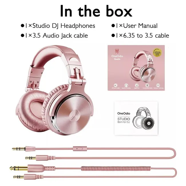 ONEODIO - AUDIFONO ONEODIO PRO-10 PROFESSIONAL PINK GREY WIRED