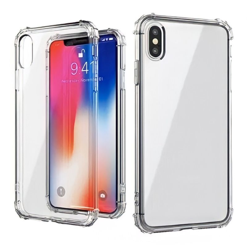 GENERICO - CARCASA PARA IPHONE X Y XS TRANSPARENTE ANTIGOLPE