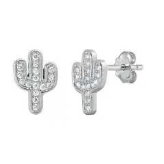 ROKASS JOYAS - PENDIENTES CACTUS TEXAS CZ