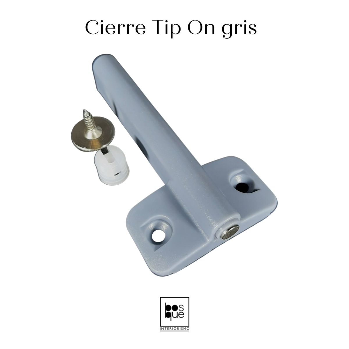 CASAS DEL BOSQUE - CIERRE TIP ON GRIS MAGNETICO - 30 UNIDADES