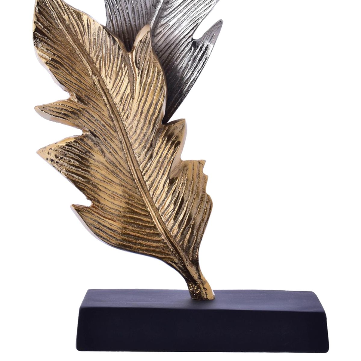 MALLORCA - Figura Decorativa Hojas Plata y Dorada