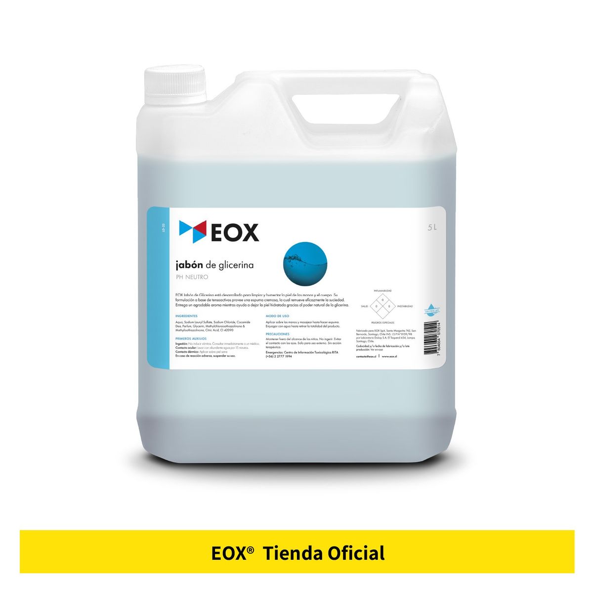 GENERICO - Jabón De Glicerina Ph Neutro Eox 5 Litros