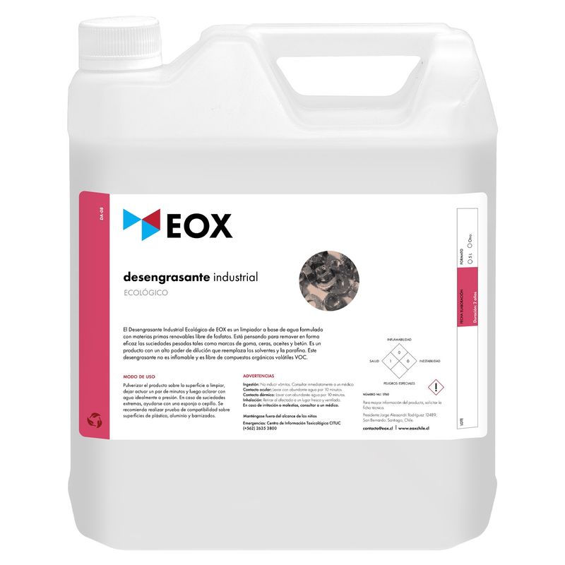 GENERICO - Desengrasante Ecológico Industrial Eox 5 Litros