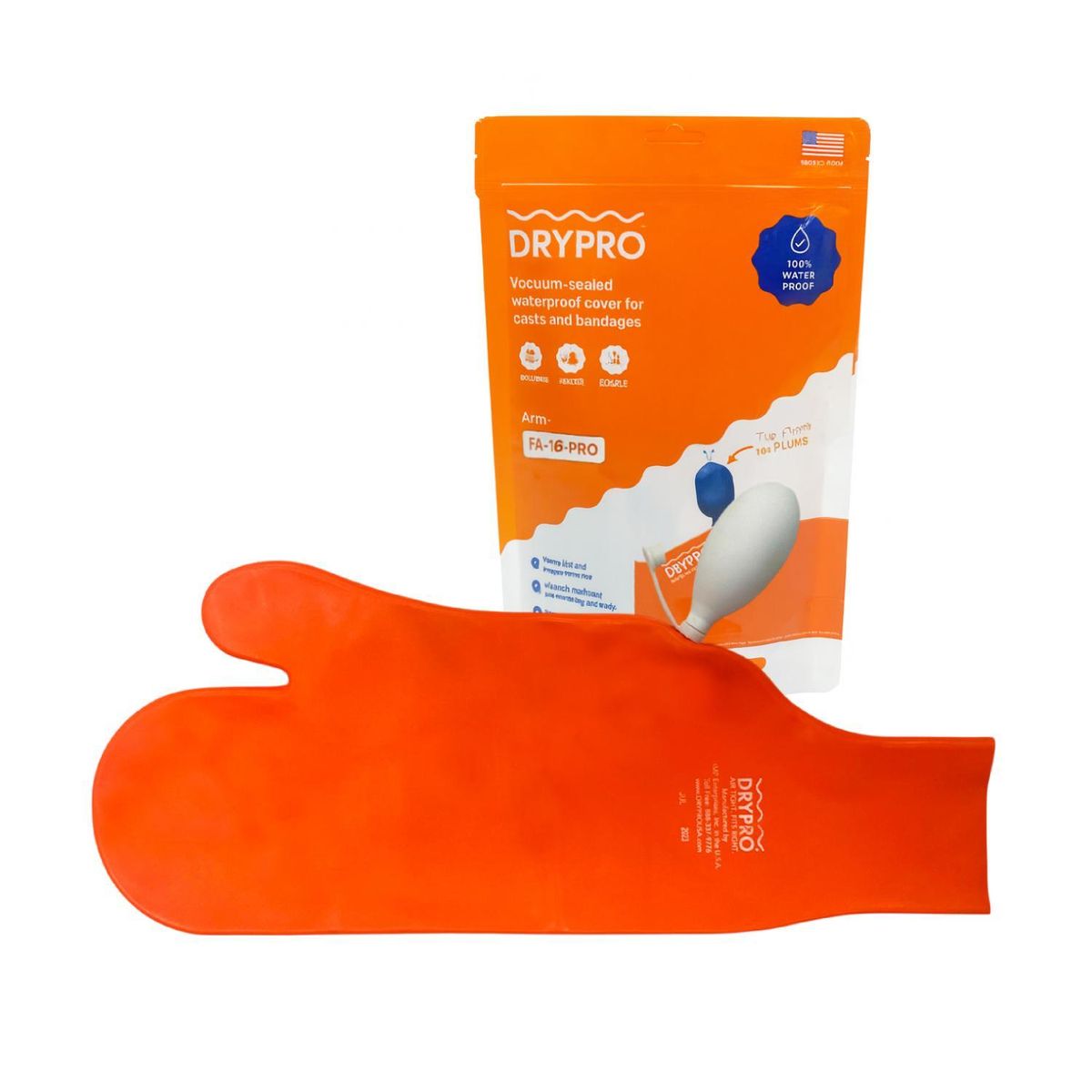 DRYPRO - Protector De Yeso Inflable Brazo Largo Talla M DRYPRO