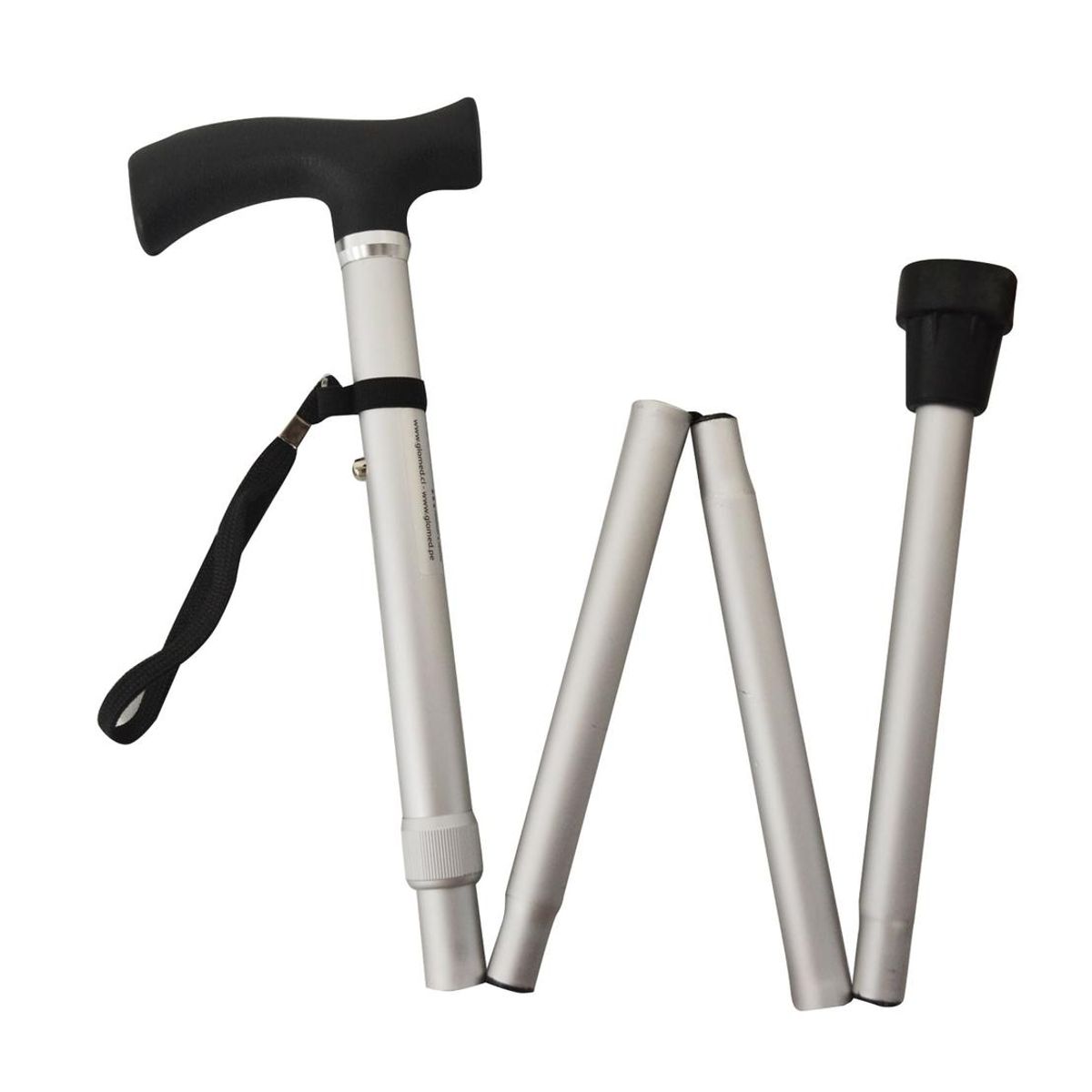 MAXCARE - Baston Plegable Gris Nuevo Mango MAXCARE