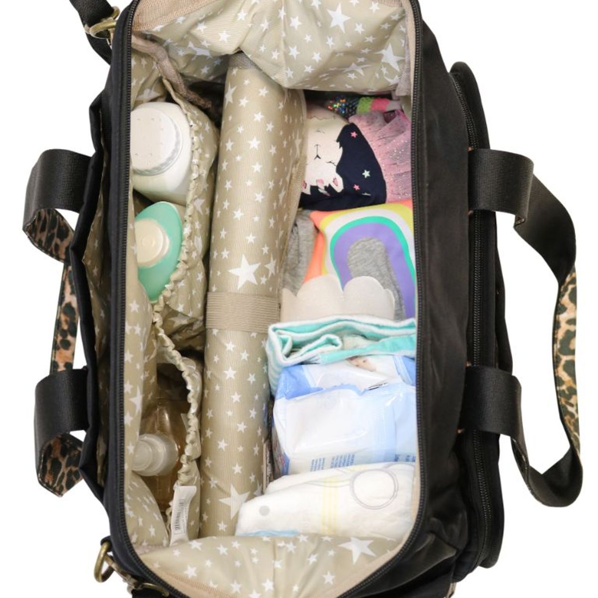 HEAD - Bolso Maternal Maternity Negro Animal Print Head