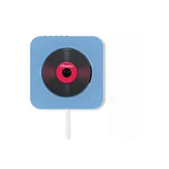 DANWEILE - Reproductor de CD Radio FM Bluetooth USB de montaje en pared Azul