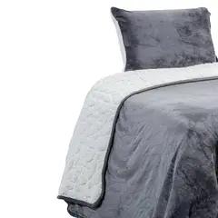 ZAHR - Cubrecama flannel sherpa single