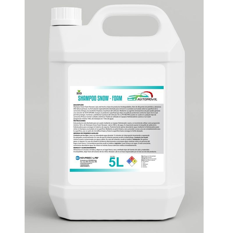 NOVARIS MUSIC - Shampoo Snow Foam Espuma Alta Densidad 5l
