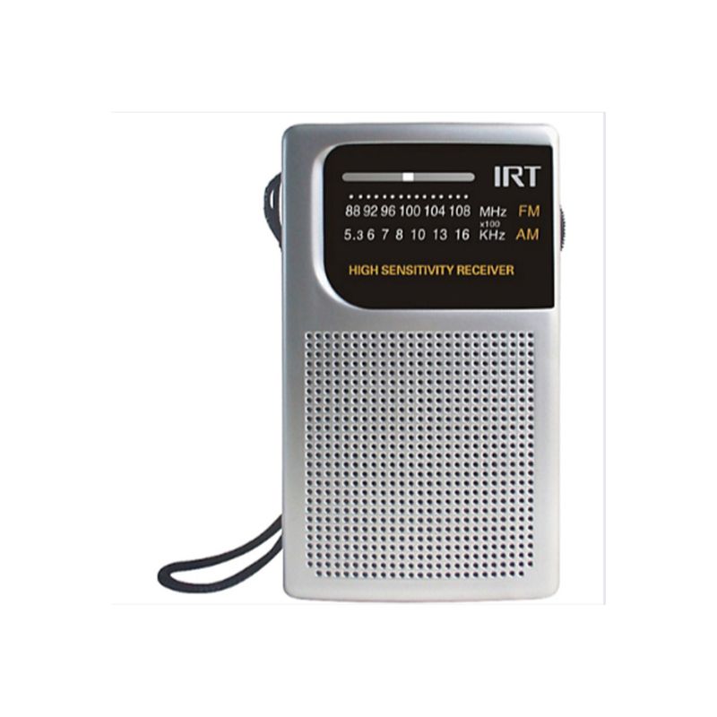 IRT - Radio A Pilas De Bolsillo Am fm Irt Plateada IRT
