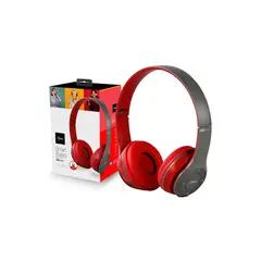 MLAB - Audífonos Over Ear Smart Bass Bluetooth Rojo